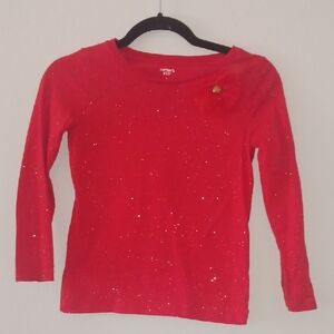 Carter's Red Glitter Kids Top